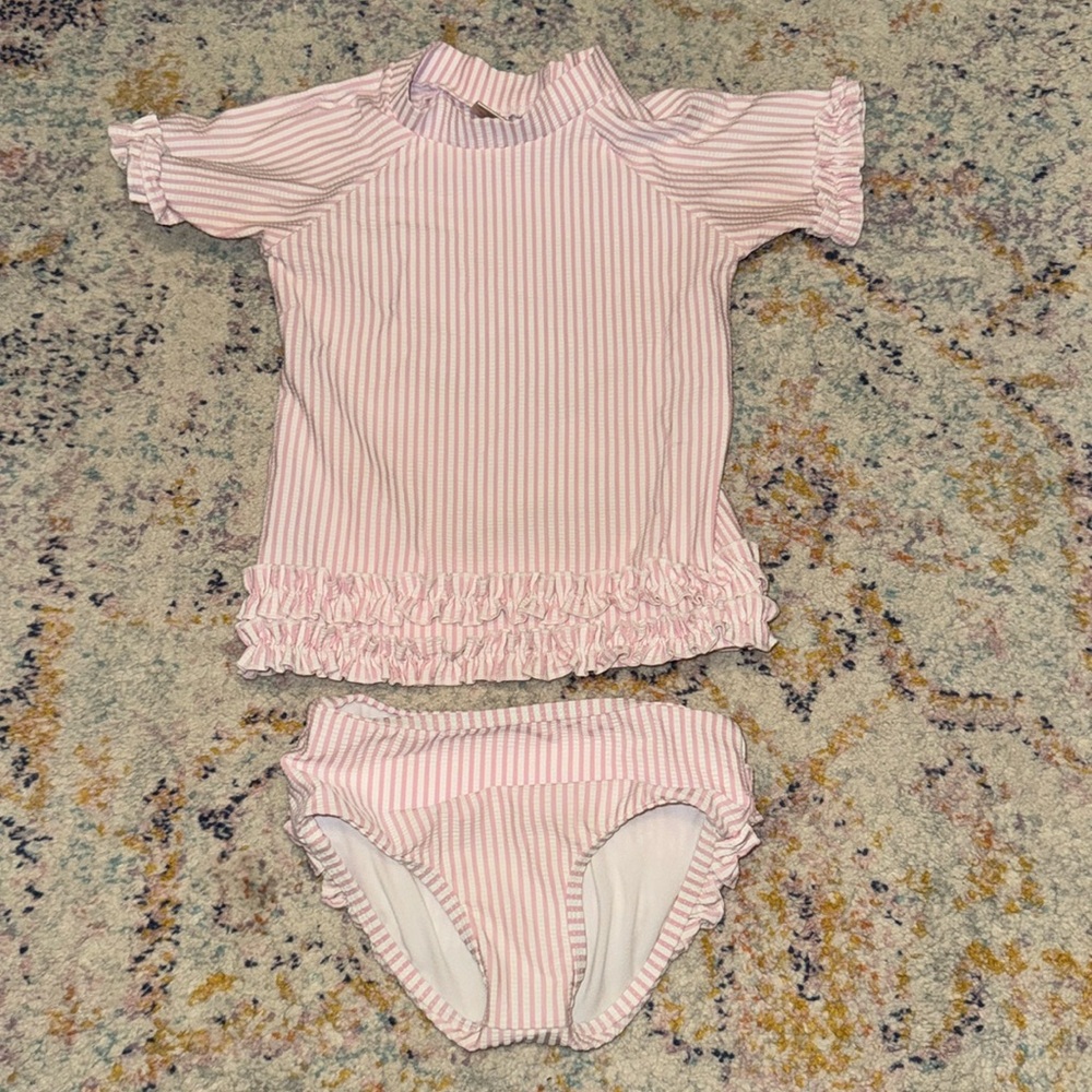 RuffleButts Rashguard and bottoms